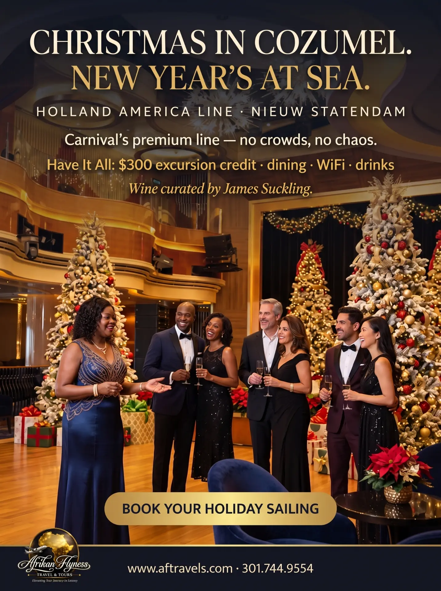 Christmas in Cozumel, New Year's at Sea — Holland America Line Nieuw Statendam holiday sailing