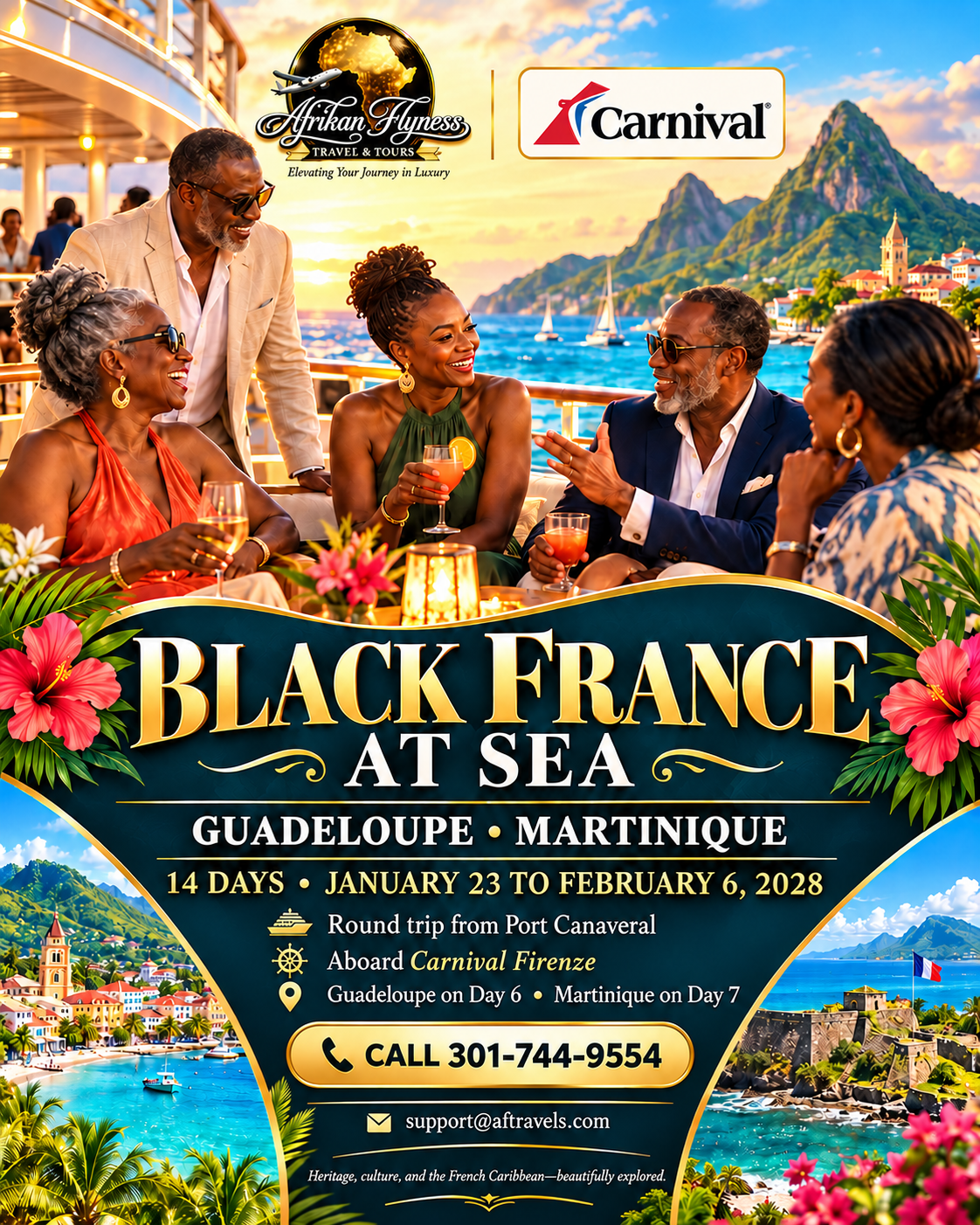 Black France at Sea 2028 luxury travel experience in Guadeloupe & Martinique - Cruise vacation package